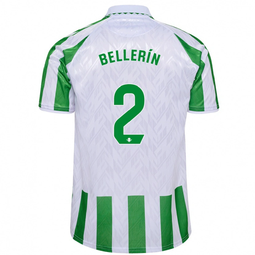 Danxen Niño Camiseta Héctor Bellerín #2 Verde Rayas Blancas 1ª Equipación 2024/25 La Camisa México