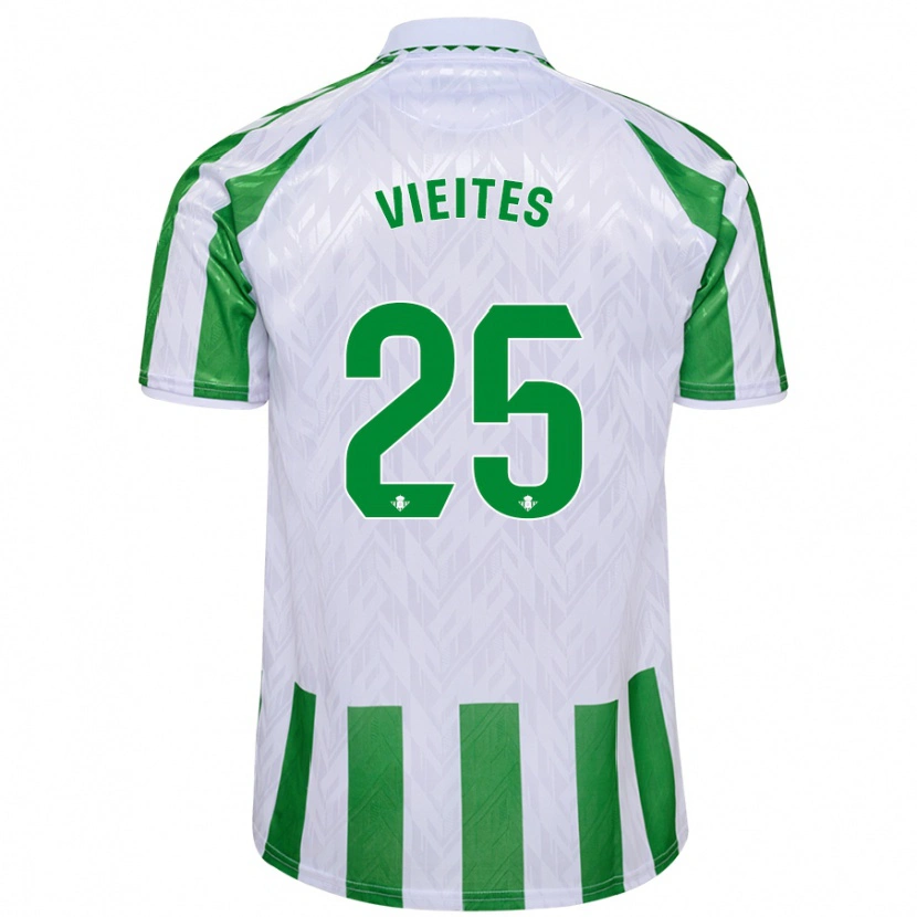 Danxen Niño Camiseta Fran Vieites #25 Verde Rayas Blancas 1ª Equipación 2024/25 La Camisa México