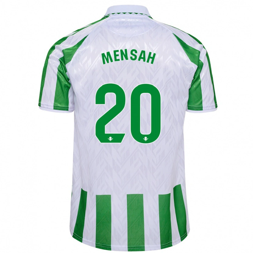 Danxen Niño Camiseta Mawuli Mensah #20 Verde Rayas Blancas 1ª Equipación 2024/25 La Camisa México