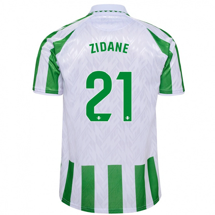 Danxen Niño Camiseta Elyaz Zidane #21 Verde Rayas Blancas 1ª Equipación 2024/25 La Camisa México
