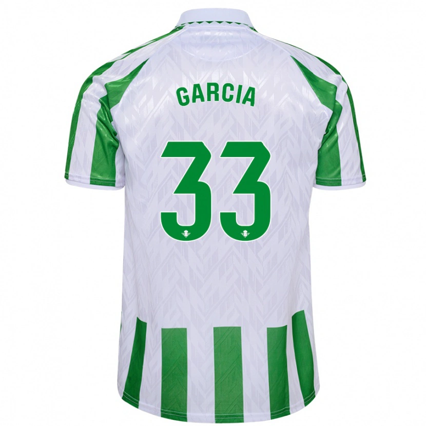 Danxen Niño Camiseta Pablo García #33 Verde Rayas Blancas 1ª Equipación 2024/25 La Camisa México