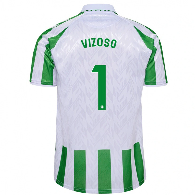 Danxen Niño Camiseta Paula Vizoso #1 Verde Rayas Blancas 1ª Equipación 2024/25 La Camisa México