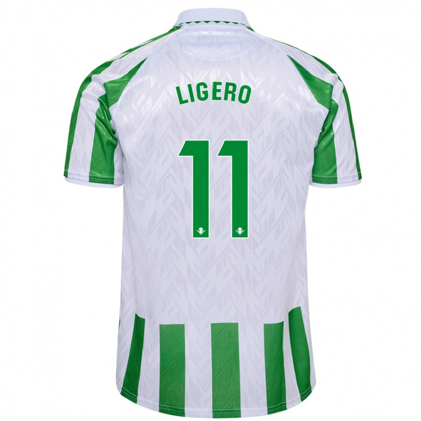 Danxen Niño Camiseta Nuria Ligero #11 Verde Rayas Blancas 1ª Equipación 2024/25 La Camisa México
