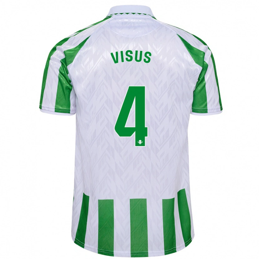 Danxen Niño Camiseta Ricardo Visus #4 Verde Rayas Blancas 1ª Equipación 2024/25 La Camisa México
