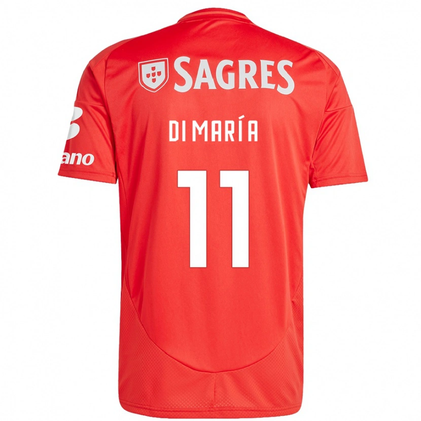 Danxen Niño Camiseta Ángel Di María #11 Rojo Blanco 1ª Equipación 2024/25 La Camisa México