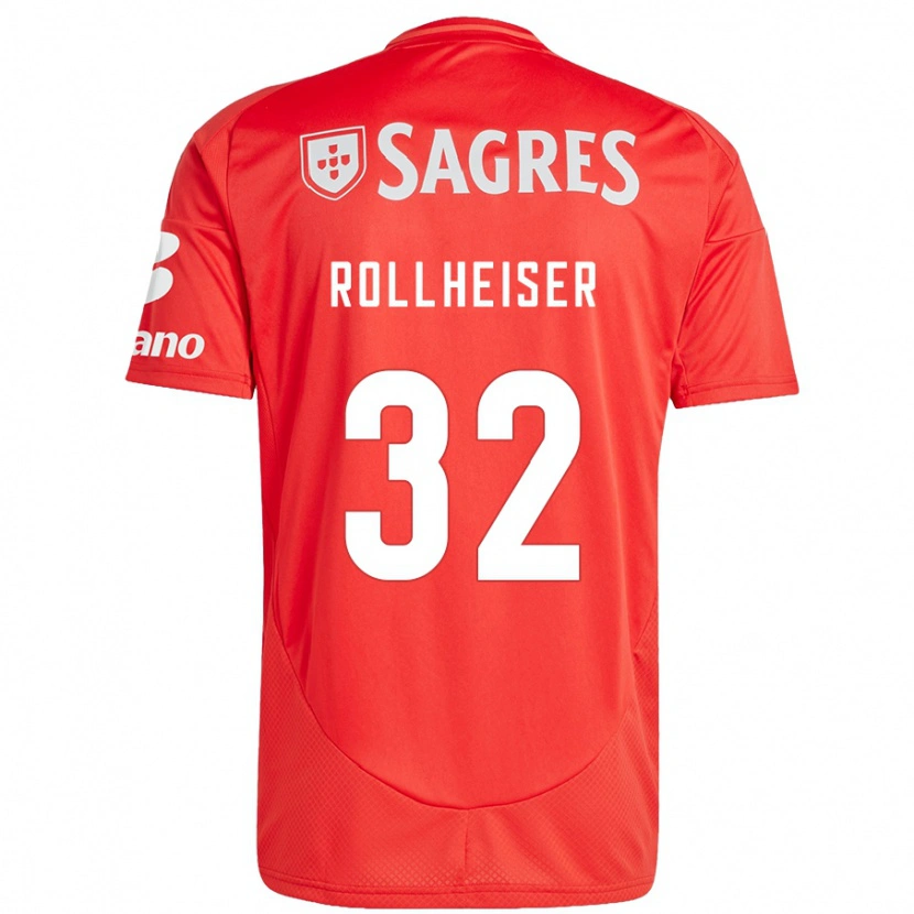 Danxen Niño Camiseta Benjamín Rollheiser #32 Rojo Blanco 1ª Equipación 2024/25 La Camisa México