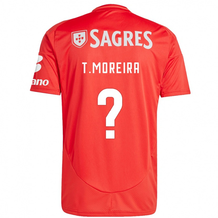 Danxen Niño Camiseta Tomás Moreira #0 Rojo Blanco 1ª Equipación 2024/25 La Camisa México