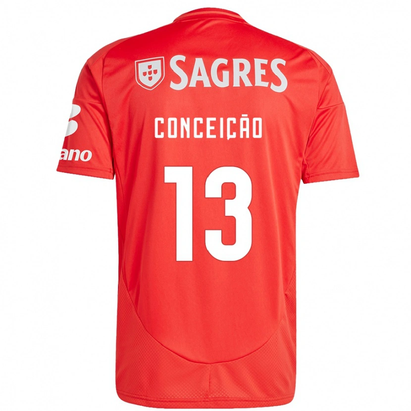Danxen Niño Camiseta João Conceição #13 Rojo Blanco 1ª Equipación 2024/25 La Camisa México