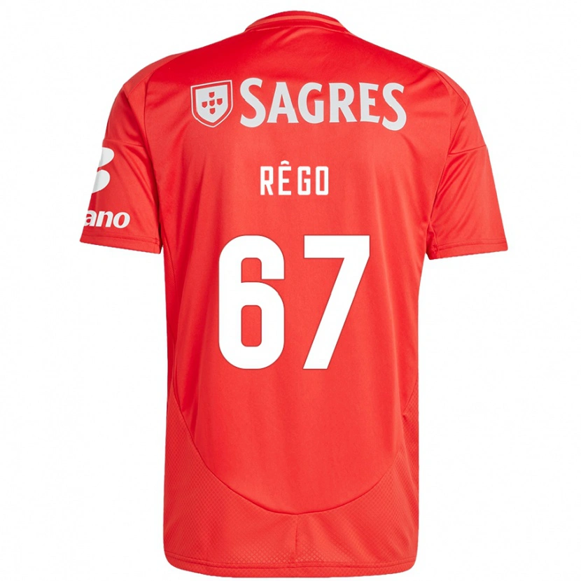 Danxen Niño Camiseta Rodrigo Rêgo #67 Rojo Blanco 1ª Equipación 2024/25 La Camisa México