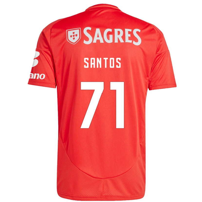 Danxen Niño Camiseta Leandro Santos #71 Rojo Blanco 1ª Equipación 2024/25 La Camisa México