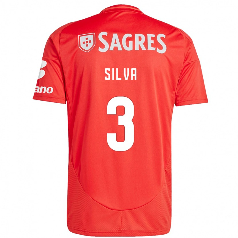 Danxen Niño Camiseta Joana Silva #3 Rojo Blanco 1ª Equipación 2024/25 La Camisa México