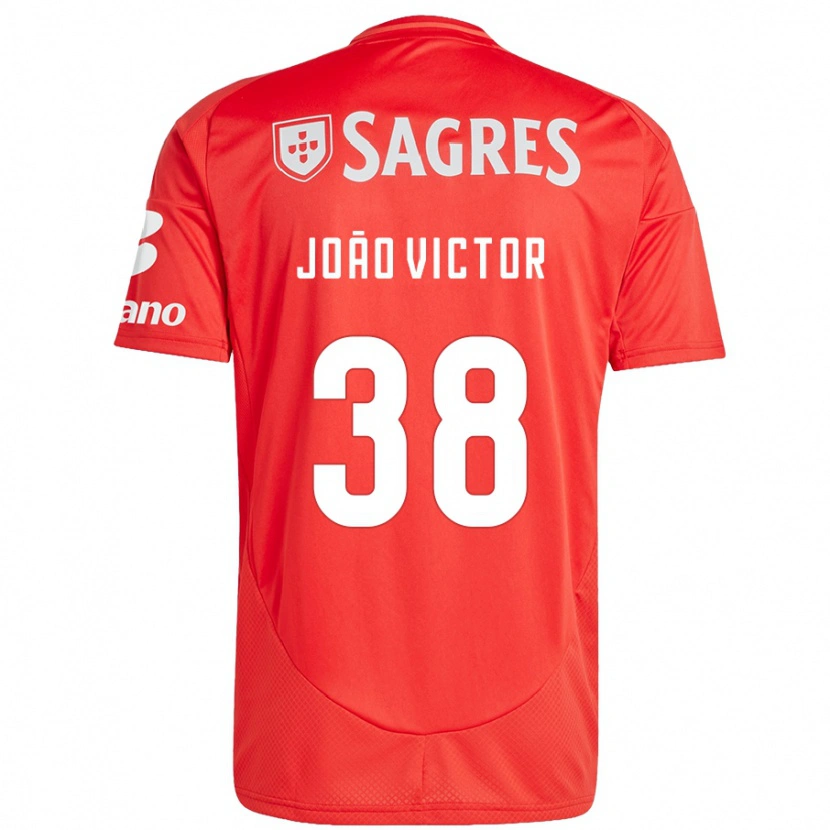 Danxen Niño Camiseta João Victor #38 Rojo Blanco 1ª Equipación 2024/25 La Camisa México