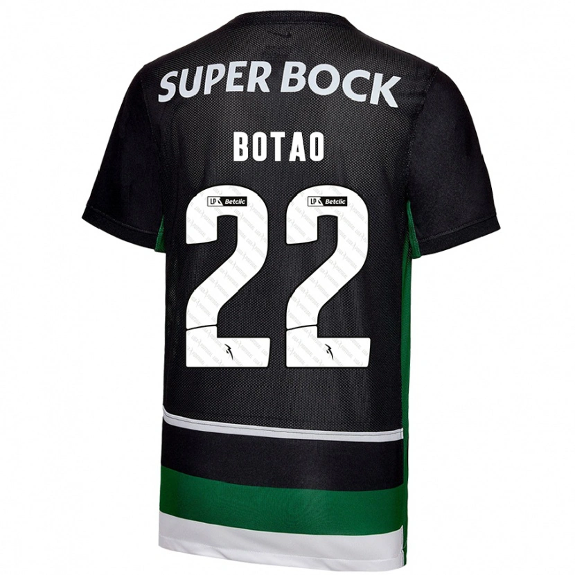Danxen Niño Camiseta Martim Botão #22 Negro Blanco Verde 1ª Equipación 2024/25 La Camisa México