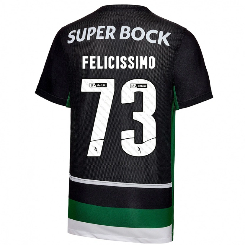 Danxen Niño Camiseta Eduardo Felicíssimo #73 Negro Blanco Verde 1ª Equipación 2024/25 La Camisa México