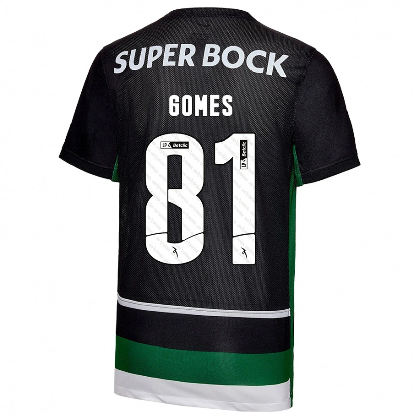 Danxen Niño Camiseta Salvador Gomes #81 Negro Blanco Verde 1ª Equipación 2024/25 La Camisa México