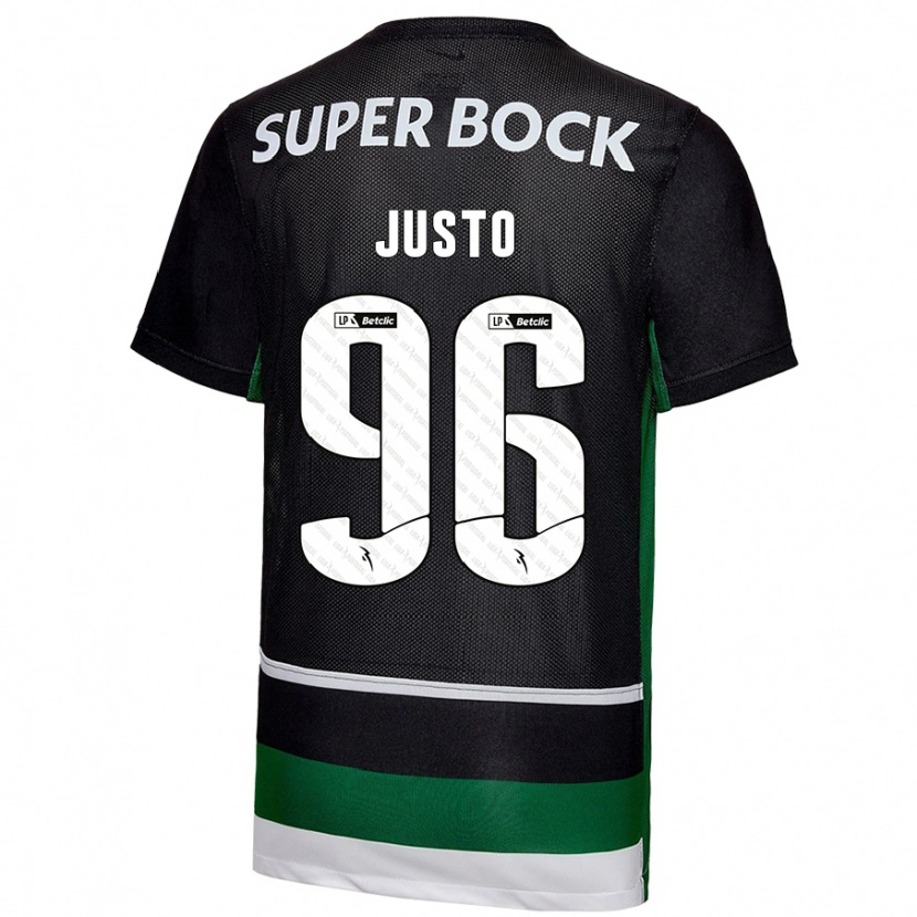 Danxen Niño Camiseta Samuel Justo #96 Negro Blanco Verde 1ª Equipación 2024/25 La Camisa México