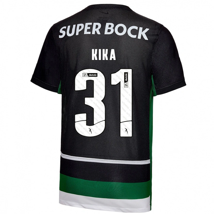 Danxen Niño Camiseta Kika #31 Negro Blanco Verde 1ª Equipación 2024/25 La Camisa México