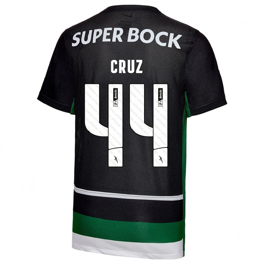 Danxen Niño Camiseta Marco Cruz #44 Negro Blanco Verde 1ª Equipación 2024/25 La Camisa México