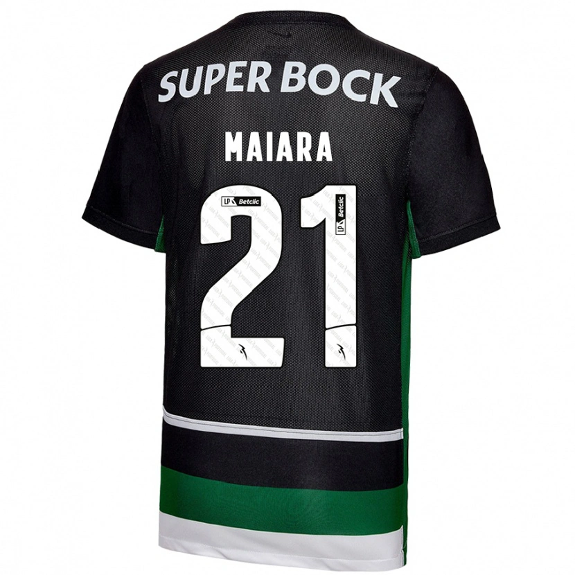Danxen Niño Camiseta Maiara Carolina Niehues #21 Negro Blanco Verde 1ª Equipación 2024/25 La Camisa México