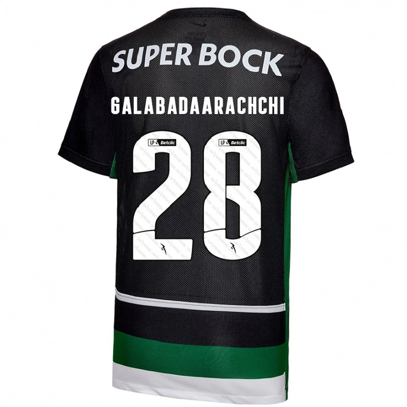 Danxen Niño Camiseta Jacinta Galabadaarachchi #28 Negro Blanco Verde 1ª Equipación 2024/25 La Camisa México