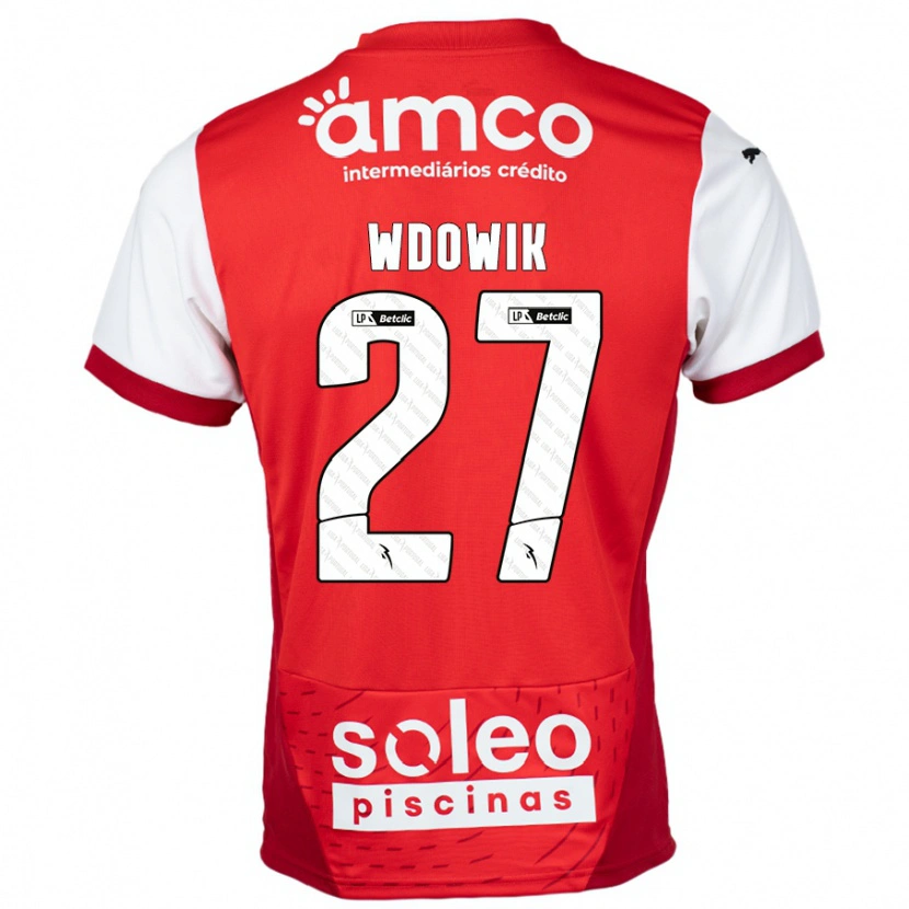 Danxen Niño Camiseta Bartlomiej Wdowik #27 Rojo Blanco 1ª Equipación 2024/25 La Camisa México