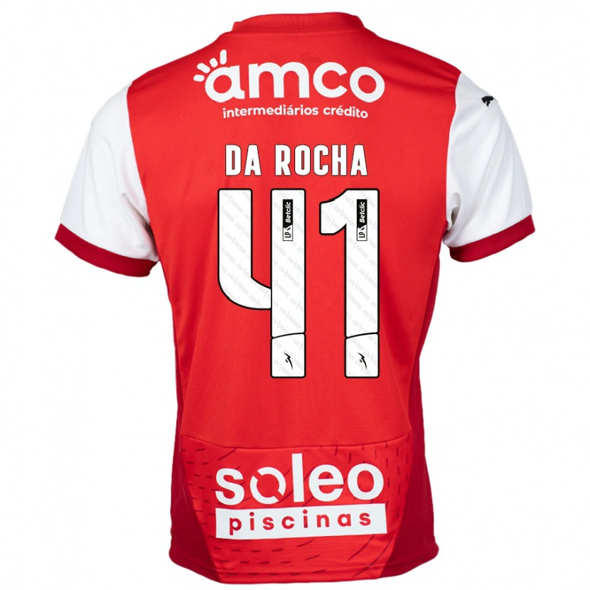 Danxen Niño Camiseta Yanis Da Rocha #41 Rojo Blanco 1ª Equipación 2024/25 La Camisa México