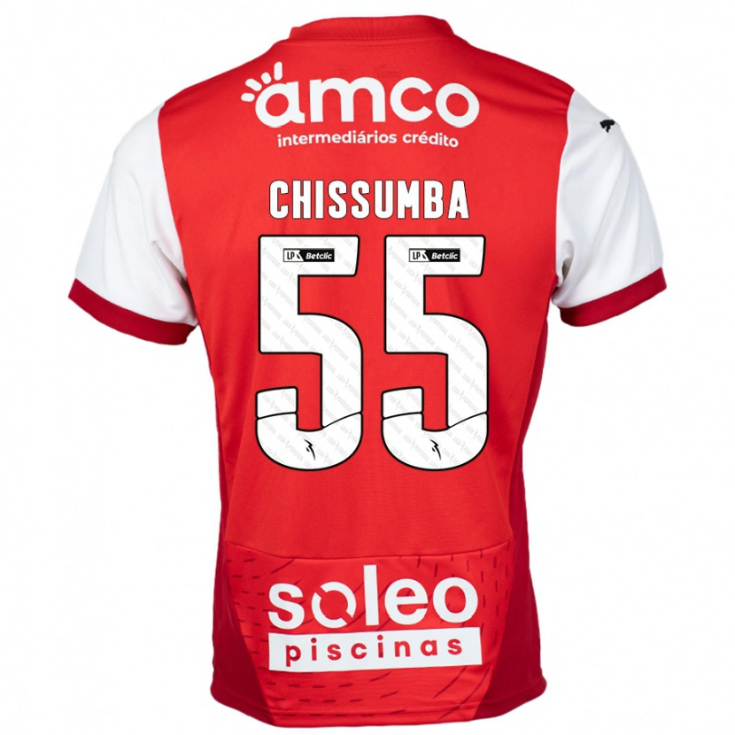 Danxen Niño Camiseta Chissumba #55 Rojo Blanco 1ª Equipación 2024/25 La Camisa México