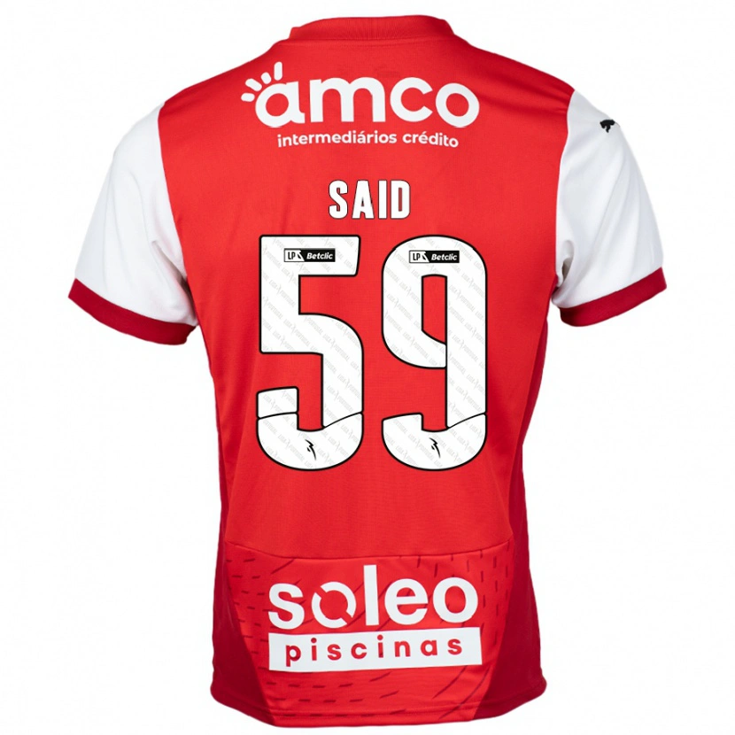 Danxen Niño Camiseta Yan Said #59 Rojo Blanco 1ª Equipación 2024/25 La Camisa México