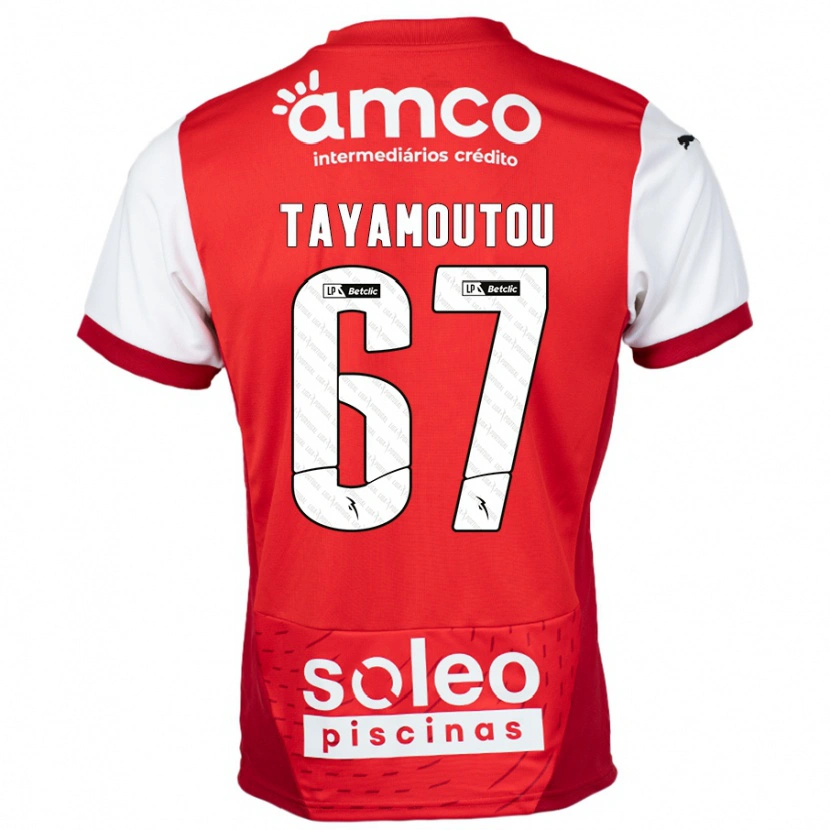 Danxen Niño Camiseta Enzo Tayamoutou #67 Rojo Blanco 1ª Equipación 2024/25 La Camisa México