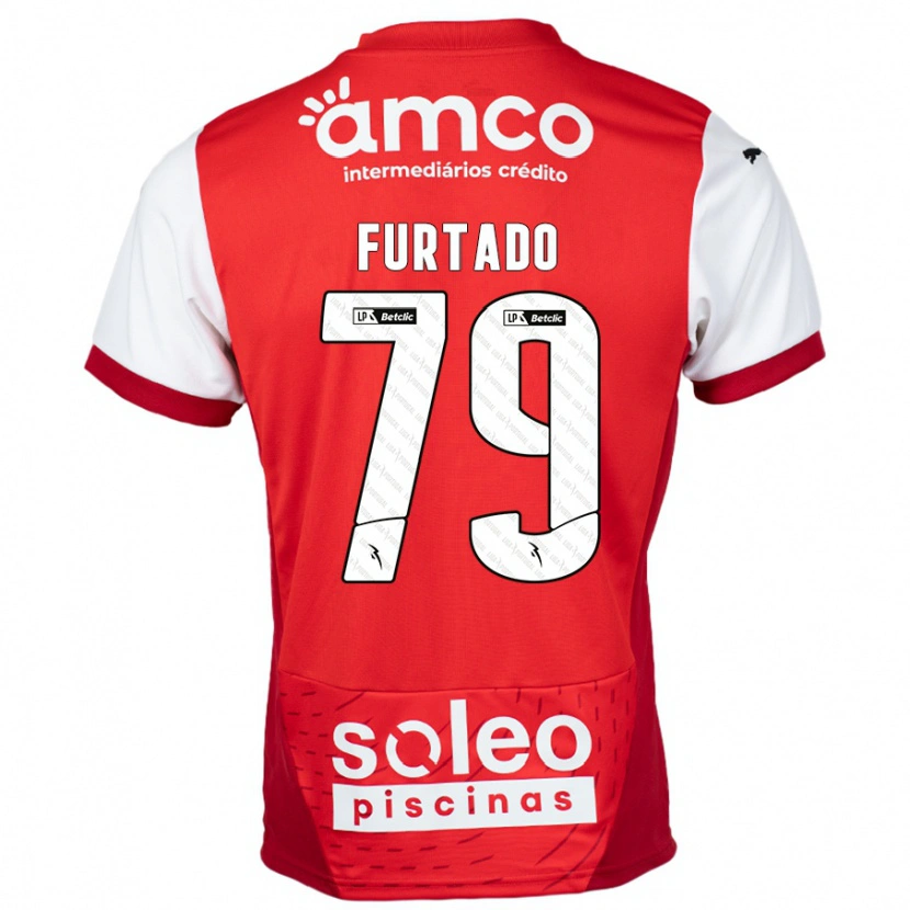 Danxen Niño Camiseta Rúben Furtado #79 Rojo Blanco 1ª Equipación 2024/25 La Camisa México