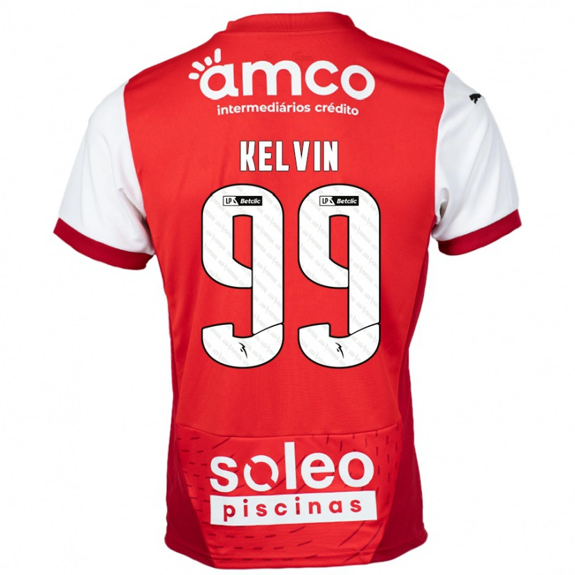 Danxen Niño Camiseta Kauan Kelvin #99 Rojo Blanco 1ª Equipación 2024/25 La Camisa México