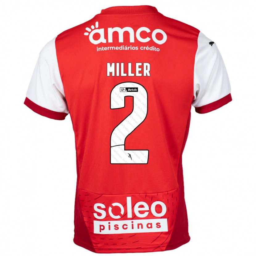 Danxen Niño Camiseta Maria Miller #2 Rojo Blanco 1ª Equipación 2024/25 La Camisa México