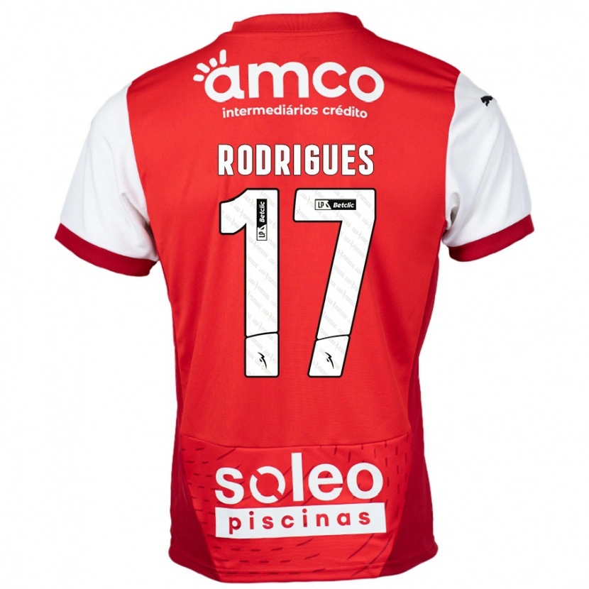 Danxen Niño Camiseta Tânia Rodrigues #17 Rojo Blanco 1ª Equipación 2024/25 La Camisa México