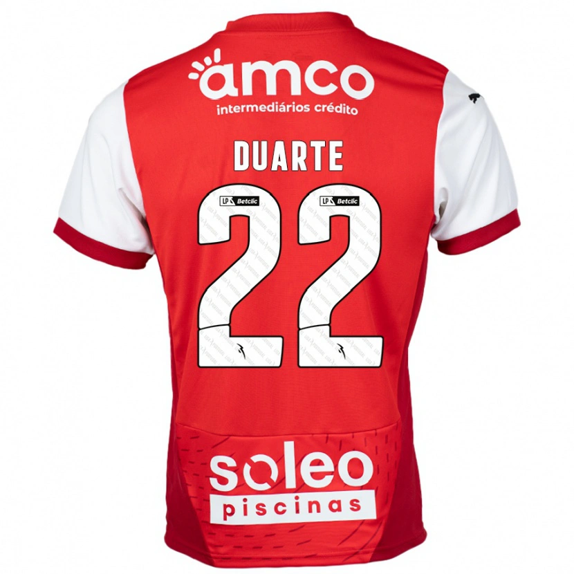 Danxen Niño Camiseta Vânia Duarte #22 Rojo Blanco 1ª Equipación 2024/25 La Camisa México
