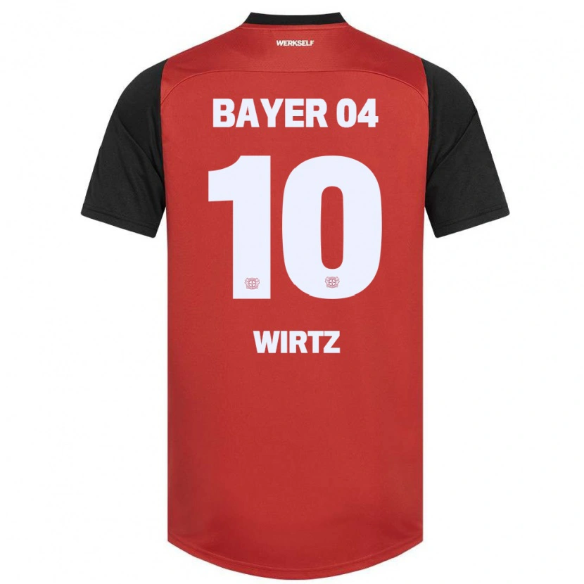 Danxen Niño Camiseta Florian Wirtz #10 Rojo Negro 1ª Equipación 2024/25 La Camisa México