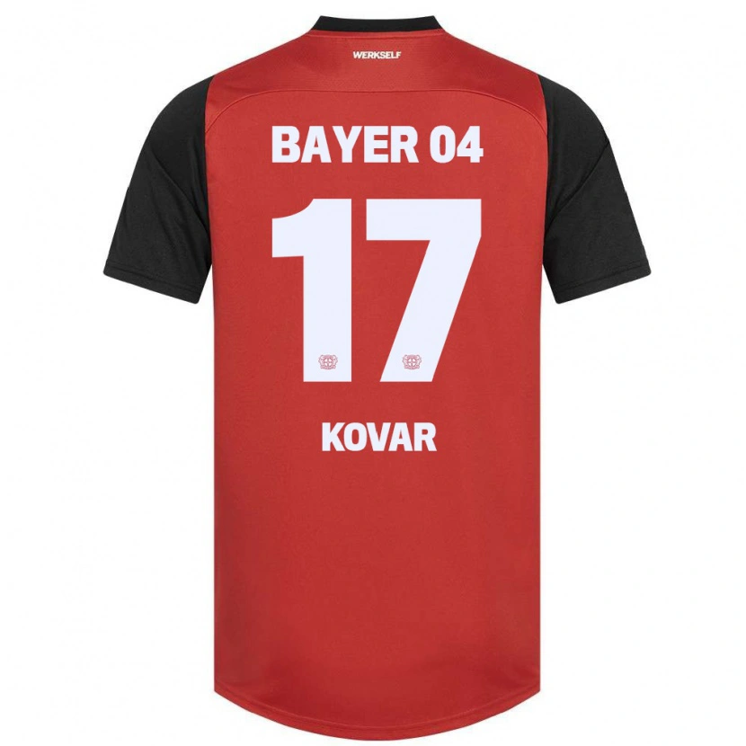 Danxen Niño Camiseta Matej Kovar #17 Rojo Negro 1ª Equipación 2024/25 La Camisa México