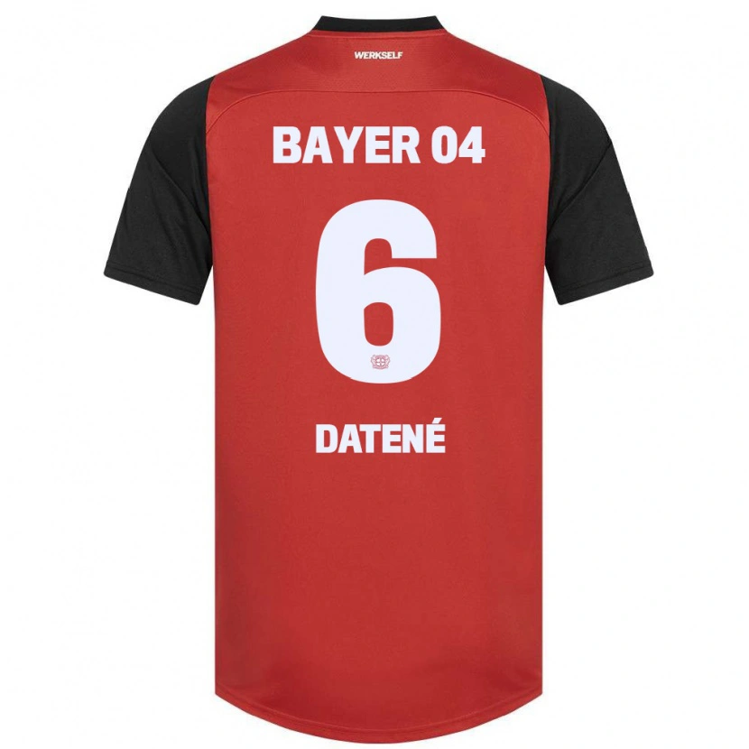 Danxen Niño Camiseta Elia Datené #6 Rojo Negro 1ª Equipación 2024/25 La Camisa México