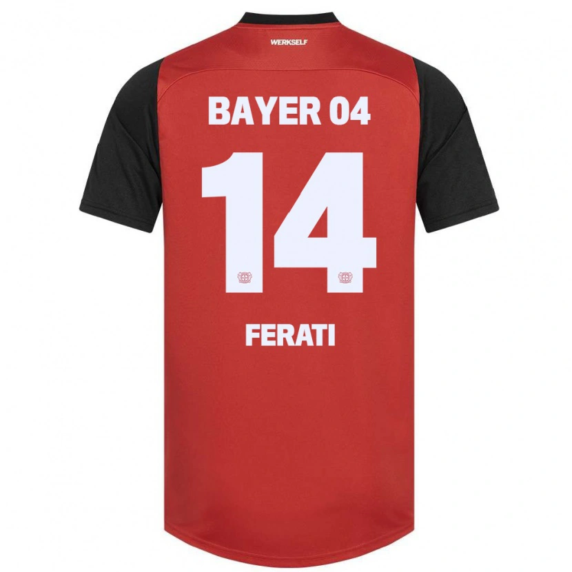 Danxen Niño Camiseta Larson Ferati #14 Rojo Negro 1ª Equipación 2024/25 La Camisa México