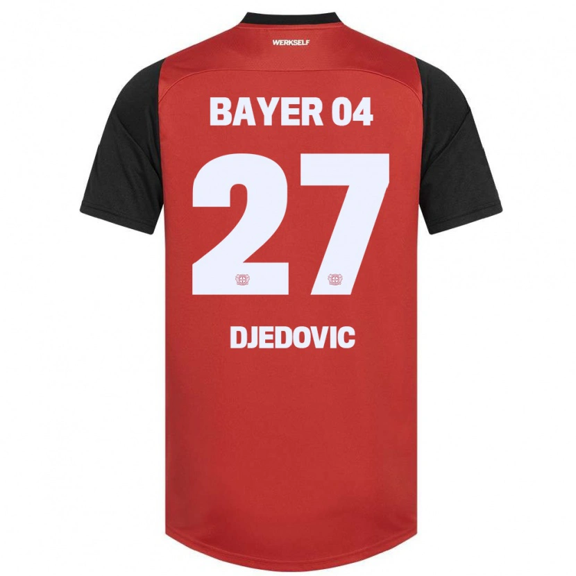 Danxen Niño Camiseta Seldin Djedovic #27 Rojo Negro 1ª Equipación 2024/25 La Camisa México