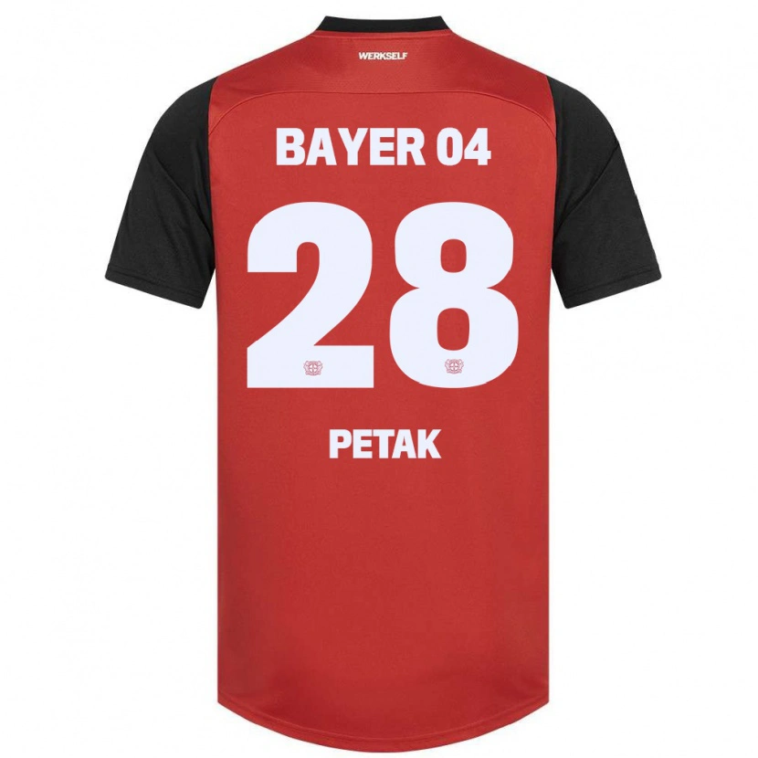 Danxen Niño Camiseta Raoul Petak #28 Rojo Negro 1ª Equipación 2024/25 La Camisa México