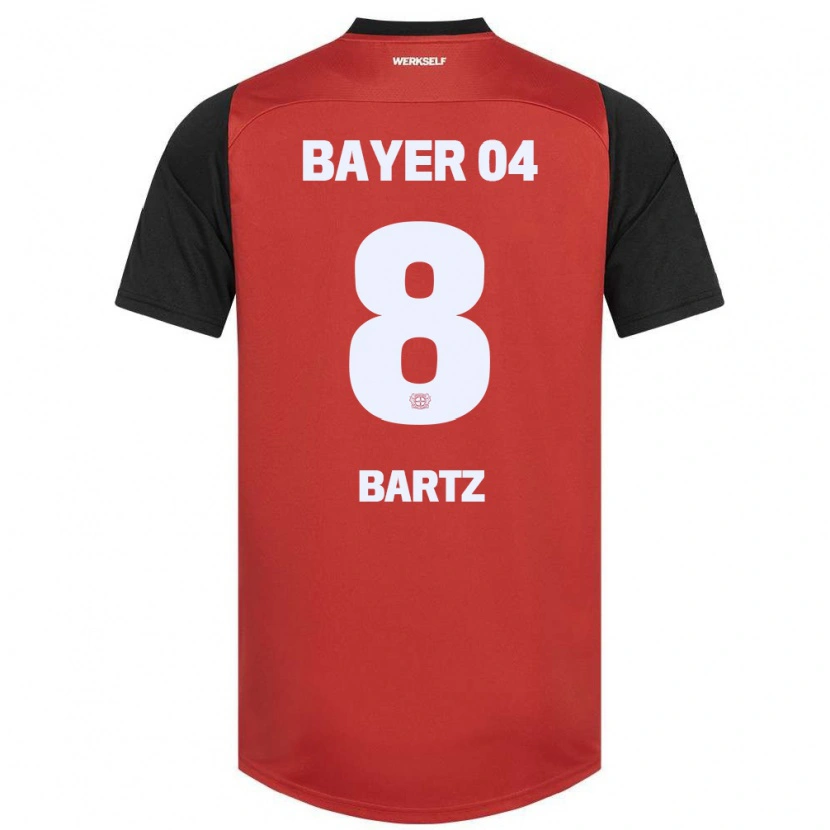 Danxen Niño Camiseta Paulina Bartz #8 Rojo Negro 1ª Equipación 2024/25 La Camisa México