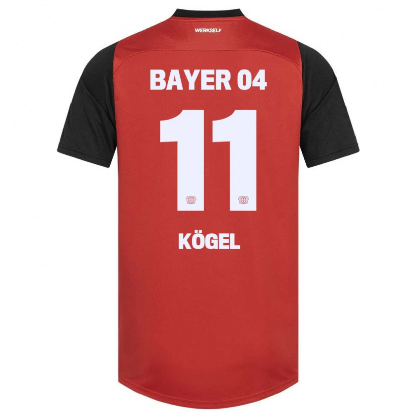 Danxen Niño Camiseta Kristin Kögel #11 Rojo Negro 1ª Equipación 2024/25 La Camisa México