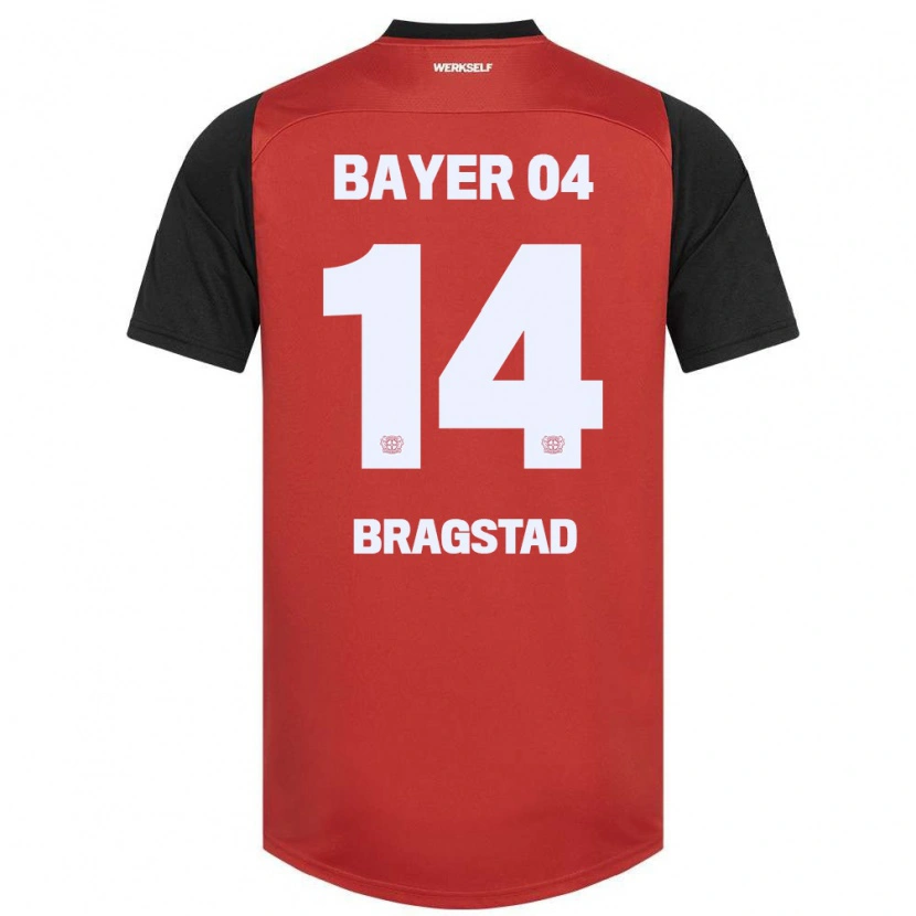 Danxen Niño Camiseta Emilie Bragstad #14 Rojo Negro 1ª Equipación 2024/25 La Camisa México