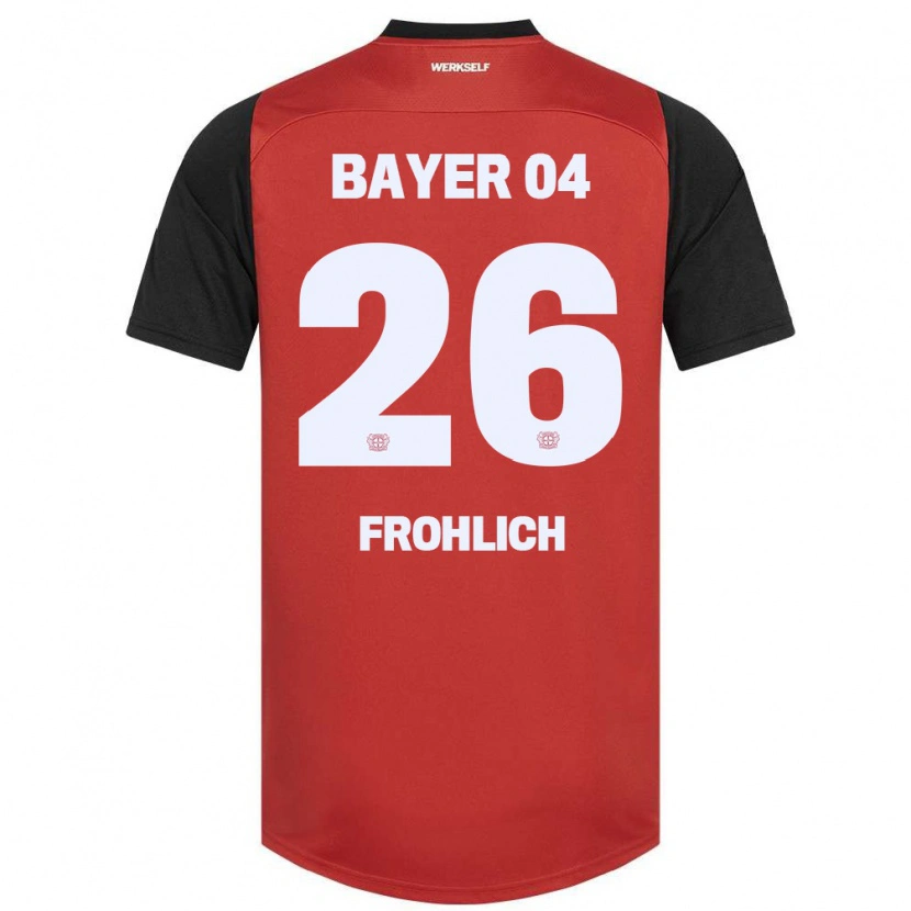 Danxen Niño Camiseta Clara Fröhlich #26 Rojo Negro 1ª Equipación 2024/25 La Camisa México