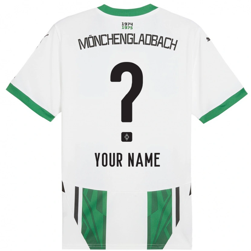 Danxen Niño Camiseta Su Nombre #0 Blanco Verde 1ª Equipación 2024/25 La Camisa México