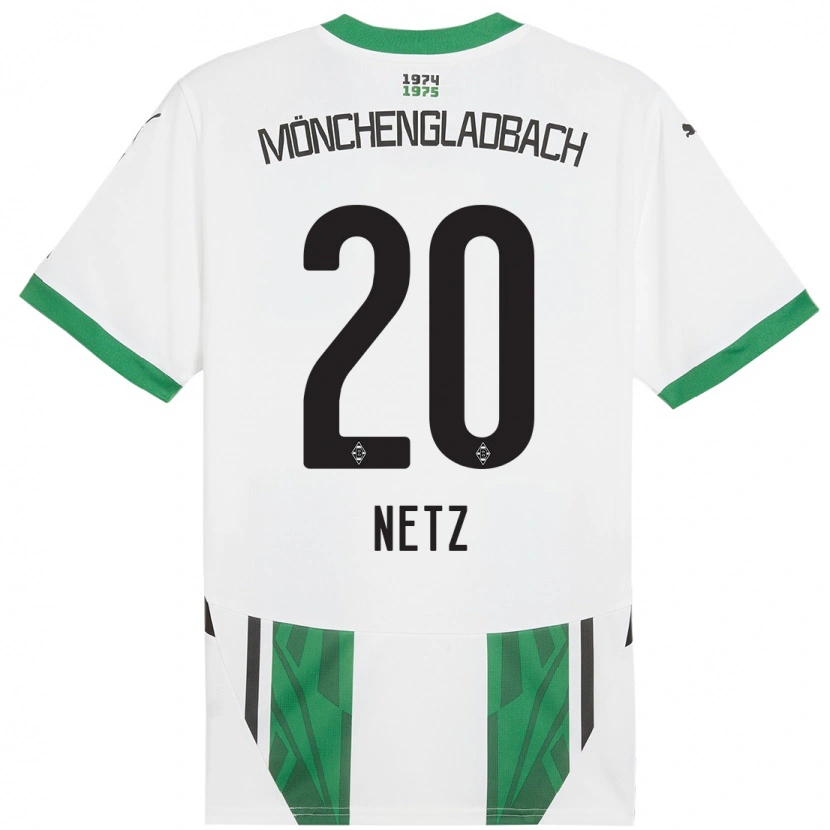 Danxen Niño Camiseta Luca Netz #20 Blanco Verde 1ª Equipación 2024/25 La Camisa México