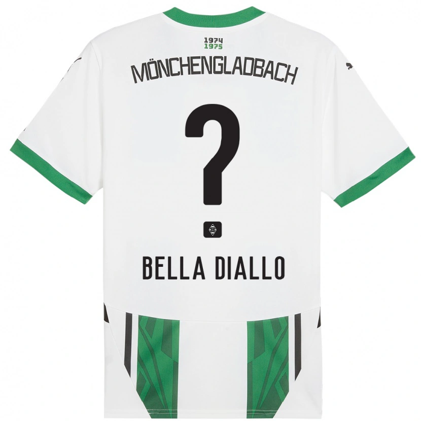 Danxen Niño Camiseta Oumar Bella Diallo #0 Blanco Verde 1ª Equipación 2024/25 La Camisa México