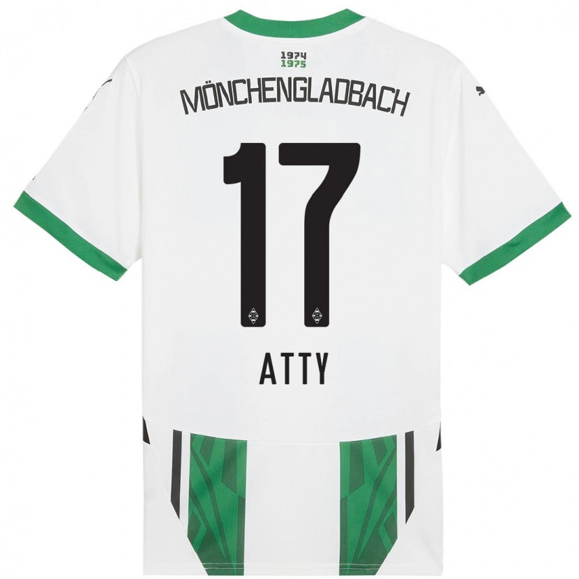 Danxen Niño Camiseta Yassir Atty #17 Blanco Verde 1ª Equipación 2024/25 La Camisa México