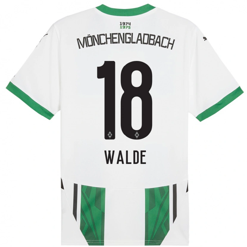 Danxen Niño Camiseta Simon Walde #18 Blanco Verde 1ª Equipación 2024/25 La Camisa México