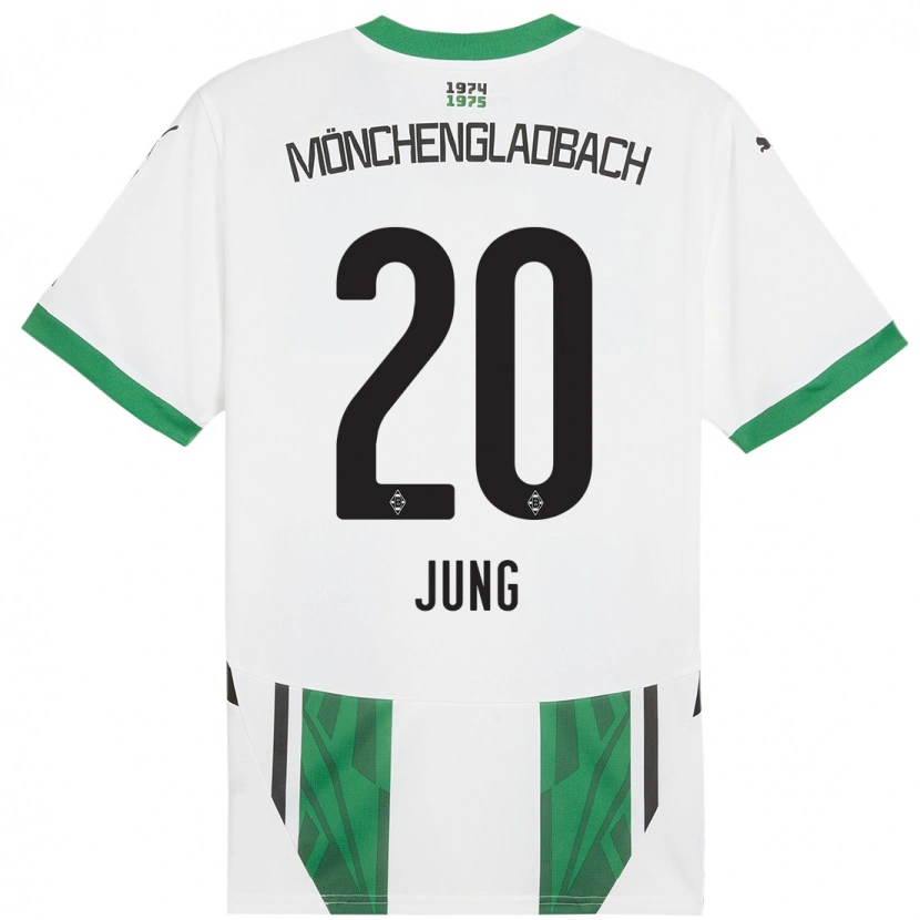 Danxen Niño Camiseta In-Gyom Jung #20 Blanco Verde 1ª Equipación 2024/25 La Camisa México